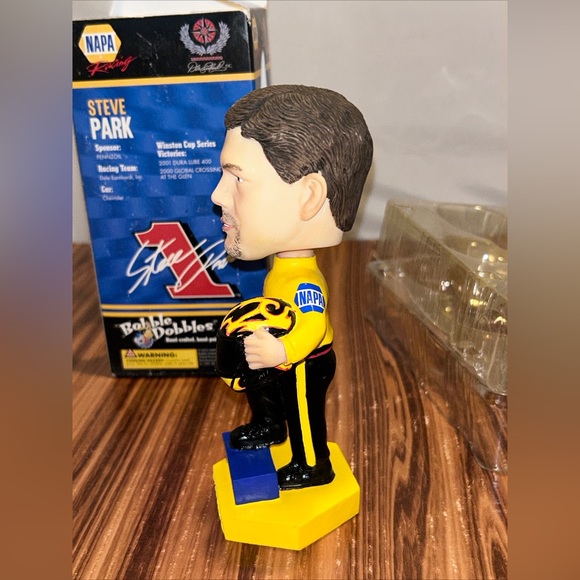 Steve Park Bobblehead Doll NAPA Racing Pennzoil NASCAR NIB Bobble Head NEW - Picture 3 of 9